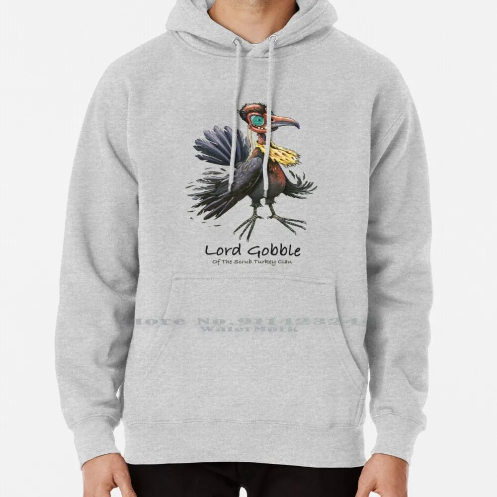 

Lord Gobble Hoodie Sweater 6xl Cotton Scrub Turkey Bush Turkey Bird Australia Lord Monocle Women Teenage Big Size Pullover