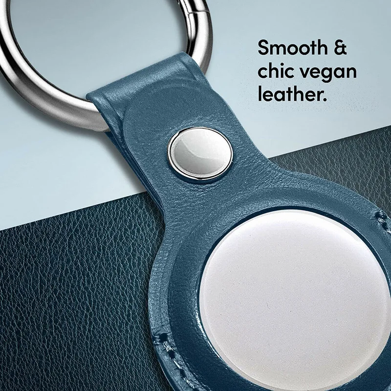 For Apple Airtags Case Leather Keychain Protective For Airtag Tracker Locator Device Anti-lost silicone airtag case smart tag case airtag case keychain