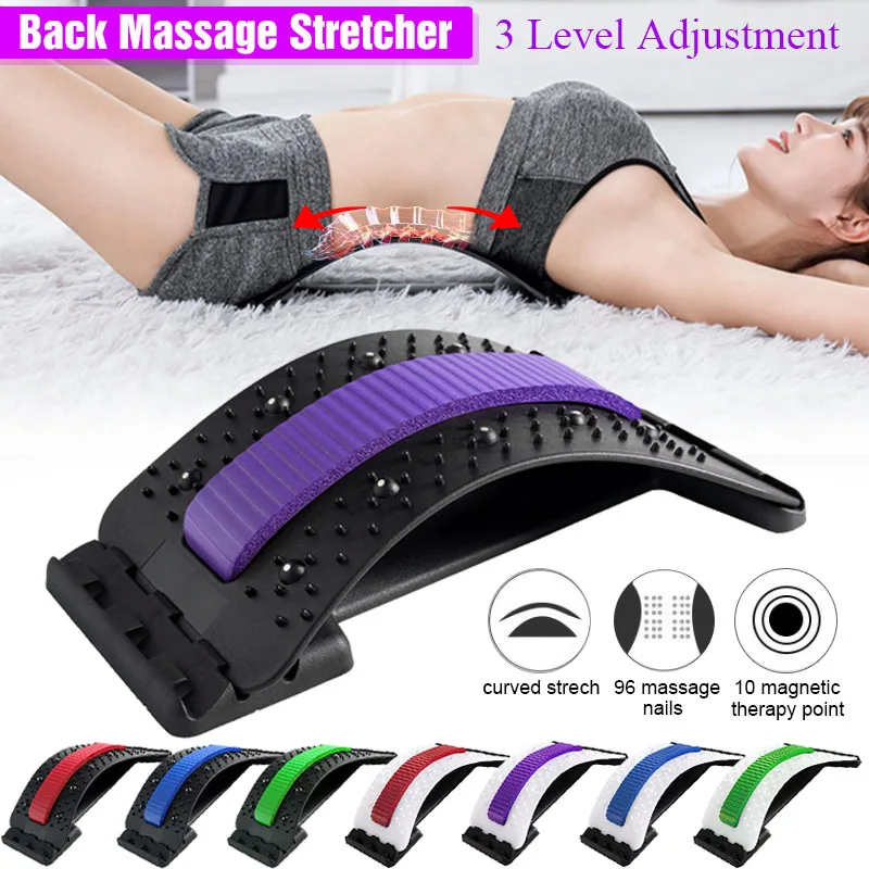 Adjustable Back Support Lower Lumbar Massager Spine Waist Stretcher