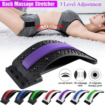 

Adjustable Back Support Lower Lumbar Massager Spine Waist Stretcher Extender Posture Corrector Safe Stable Durable Unisex