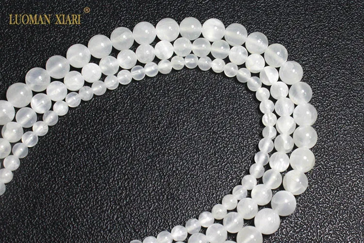 Pulseira e Colar DIY, 100% Selenite Natural,