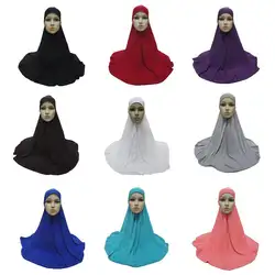Полное покрытие Амира Длинный шарф Мусульманский женский хиджаб Амира исламский химар головной убор один размер Niquabs молитва Рамадан