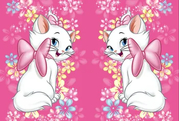 

7x5FT 2 Style Marie Cat Pink Pattern Wall Custom Photo Studio Backdrop Background Vinyl 220cm x 150cm