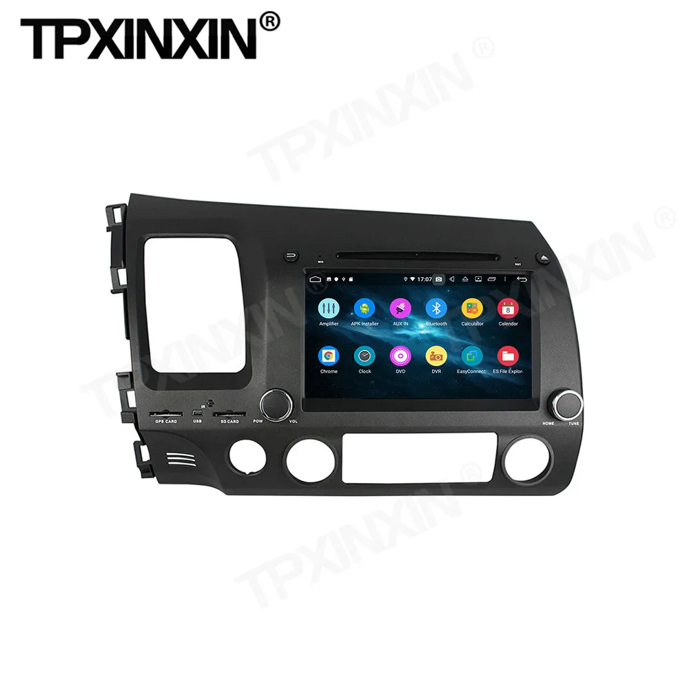 128G Carplay Car Radio 2 Din Stereo Receiver Android 10 For Honda Civic 2006-2009 2010 2011 GPS Player Audio Recorder Head Unit