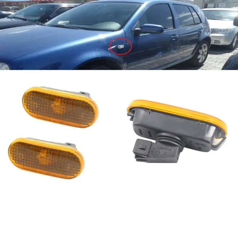 Пара указателей поворота Боковые габаритные огни для VW Ibiza Toledo Golf MK3 Passat левый + правый