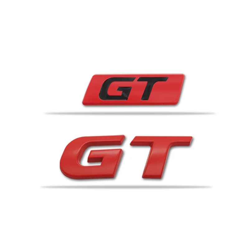 3D 자동차 스티커 GT 로고 금속 엠블럼 배지 데칼 206 207 307 208 2008 RCZ GT 폴로 골프 5 7 Passat B5
