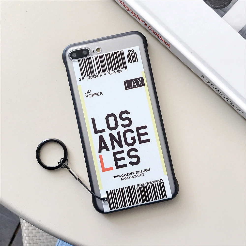 Ins US City Label Bar code Phone Case For iPhone 11 Pro Xs MAX XR X 6 s 7 8 plus Simple letter new York Clear silicon Cover Capa - Цвет: 3