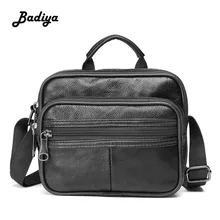 Мужская сумка через плечо из коровьей кожи, деловая мужская сумка через плечо из натуральной кожи, винтажные сумки на плечо на молнии для мужчин, подарки