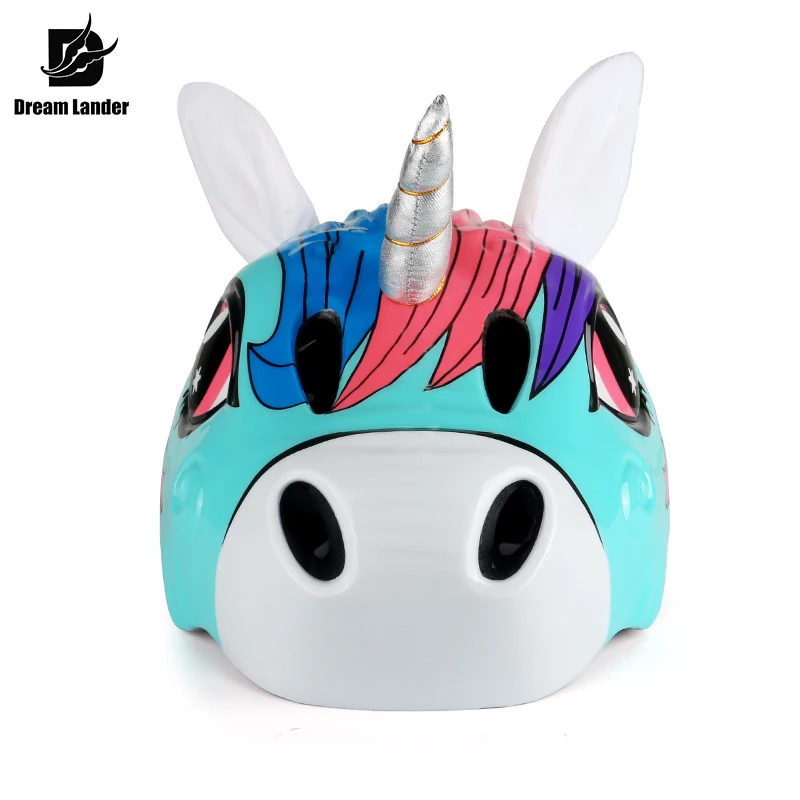 KID’S BIKE HELMET 3D unicorn Bicycle Skate Helmet with Taillight Creative Toddler Bike Helmet