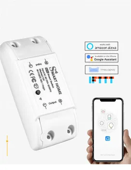 

Tuya WiFi Smart Light Switch Universal Breaker Timer Smart Life APP Wireless Remote Control Works with Alexa Google Home module