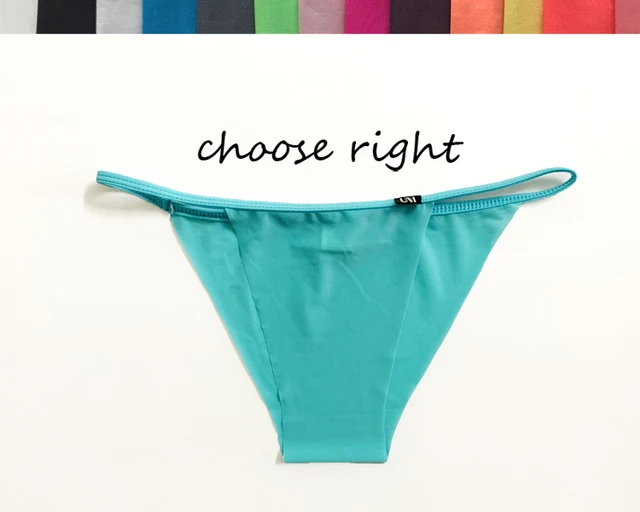 Men without trace low waist briefs translucent comfortable stretch underwear sexy thin silk slip underwear sky blue