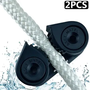 

2PCS Rope Clamp 2 Row Matic Ball Bearing Cam Cleat Pilates Equipment Marine Boat Fast Entry Rope Wire Fairlead Sailing Sailboat