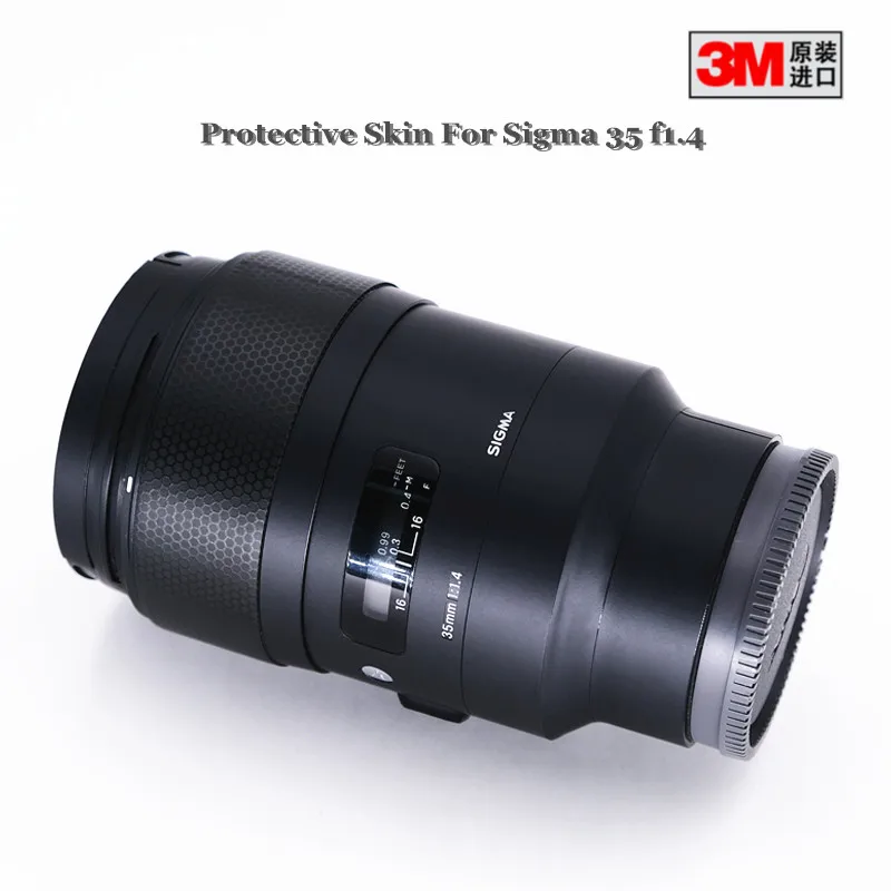 Для объектива Наклейка кожи протектор Sigma 35 f1.4 sony крепление Анти-Царапины защитный слой Обёрточная Бумага Обложка чехол