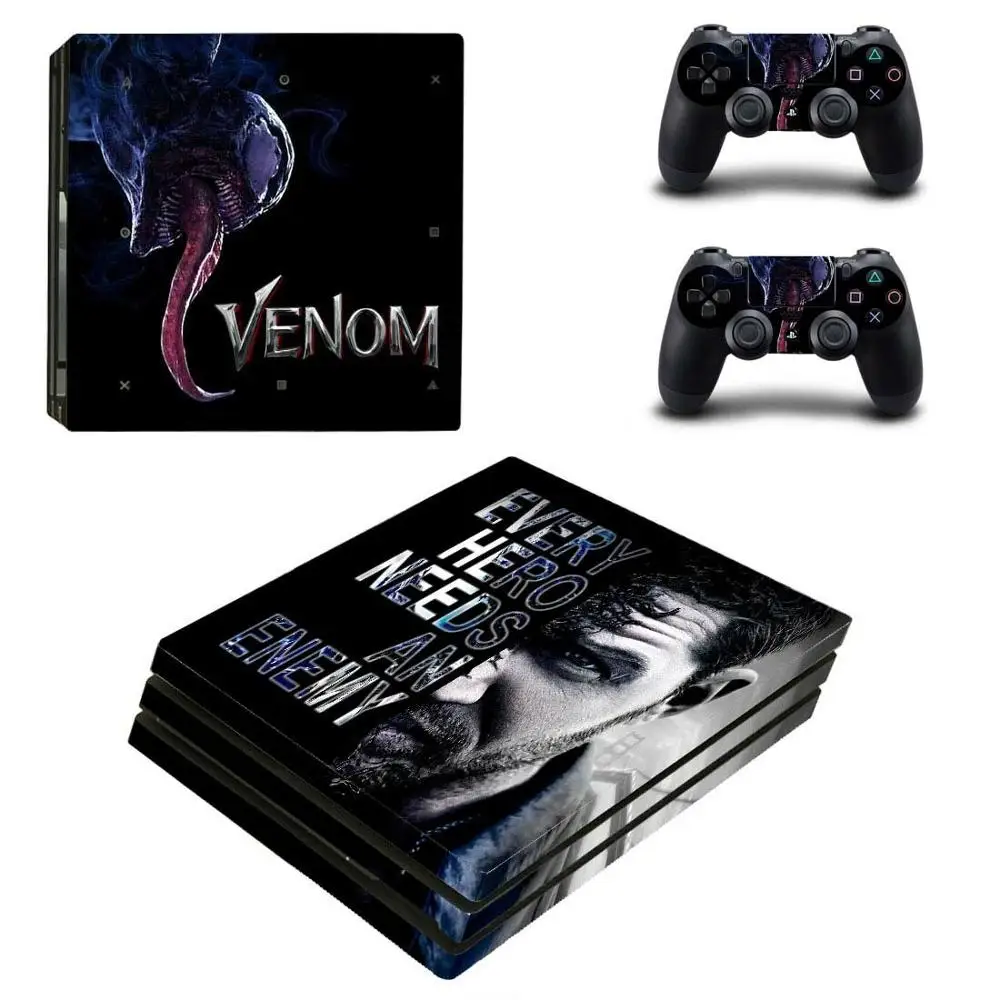 Venom PS4 Pro стикер s PS 4 Play станция 4 Pro виниловые наклейки на кожу наклейки Pegatinas для playstation 4 Pro консоль и контроллер - Цвет: YSP4P-2756
