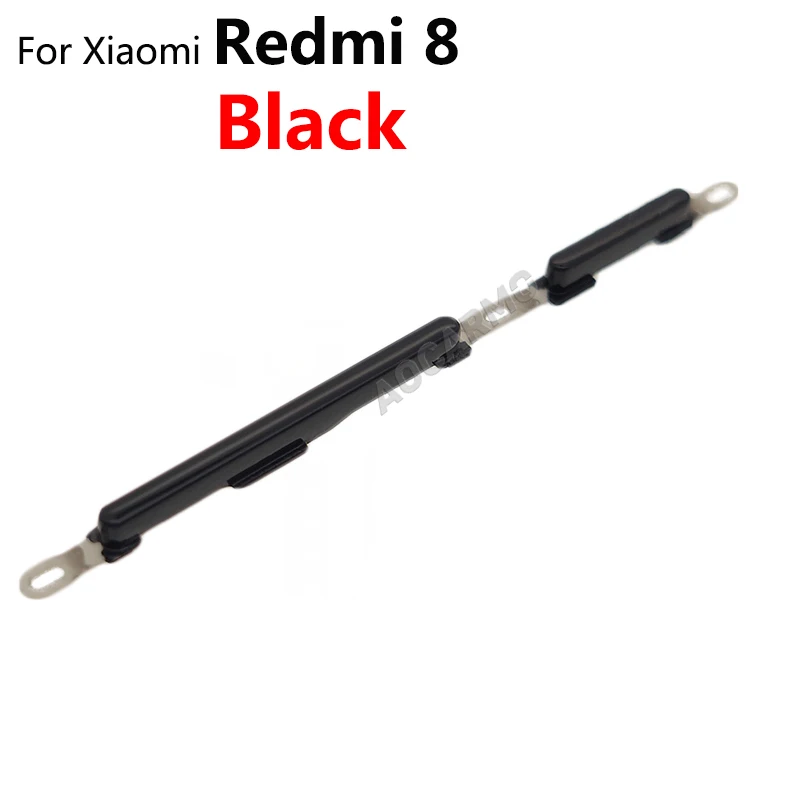 Aocarmo Volume Power ON/OFF Volume Up/Down Side Button Key For Xiaomi Redmi 8 8A Replacement Part