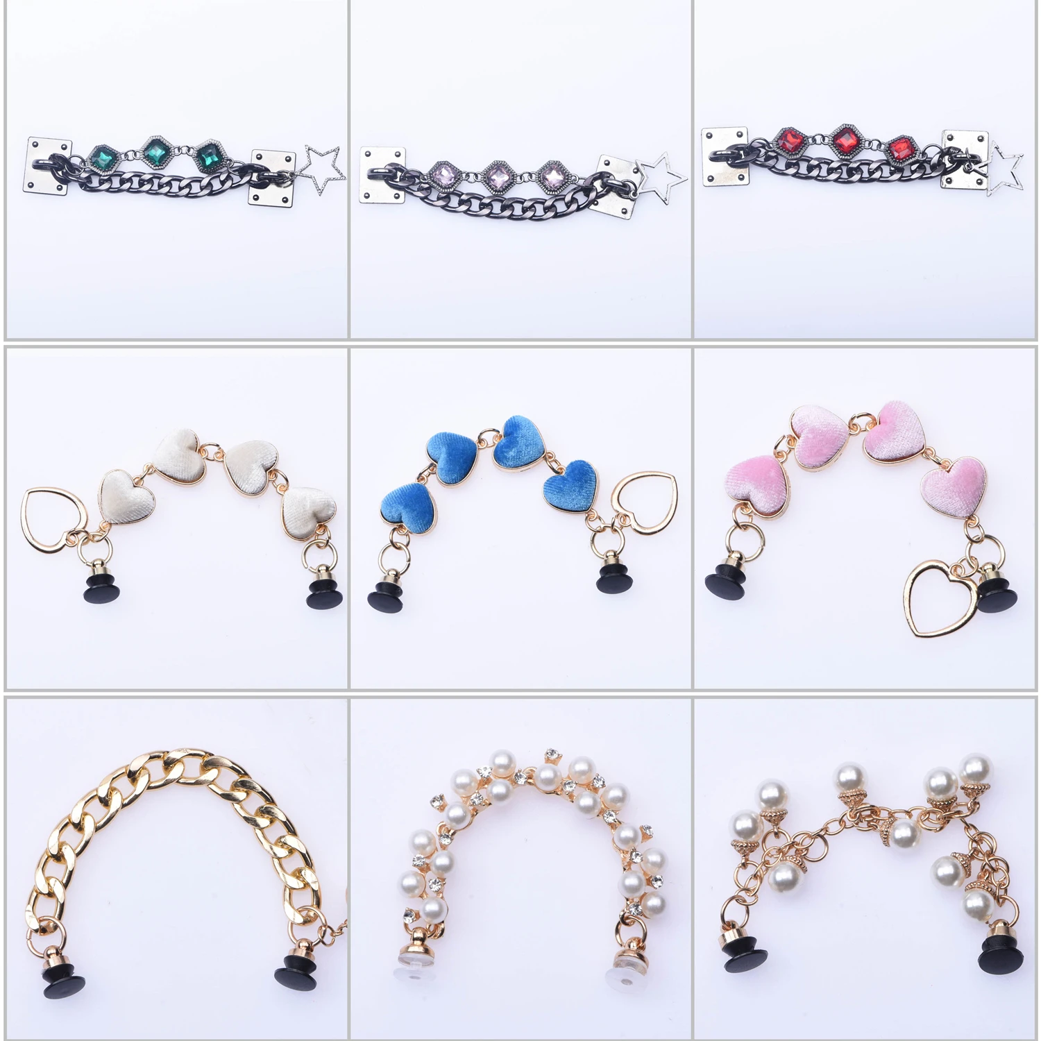 1 Pcs New Designer Chain Shoe Charms Croc Accessories Metal Charm Decoration for Croc Clog Shoes Pendant Buckle for Girl Gift