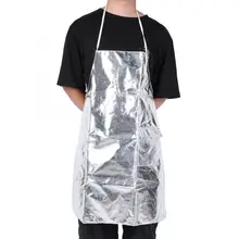 Рабочая одежда термостойкая изоляция алюминиевая фольга Защитный Рабочий Фартук для барбекю фартук