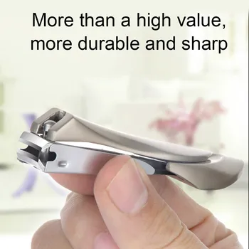 

Hot Toe Nail Clippers Nippers Cutter Anti-splash Stainless Steel Manicure Tool Set Women Girl Man Nail Art Tool t6