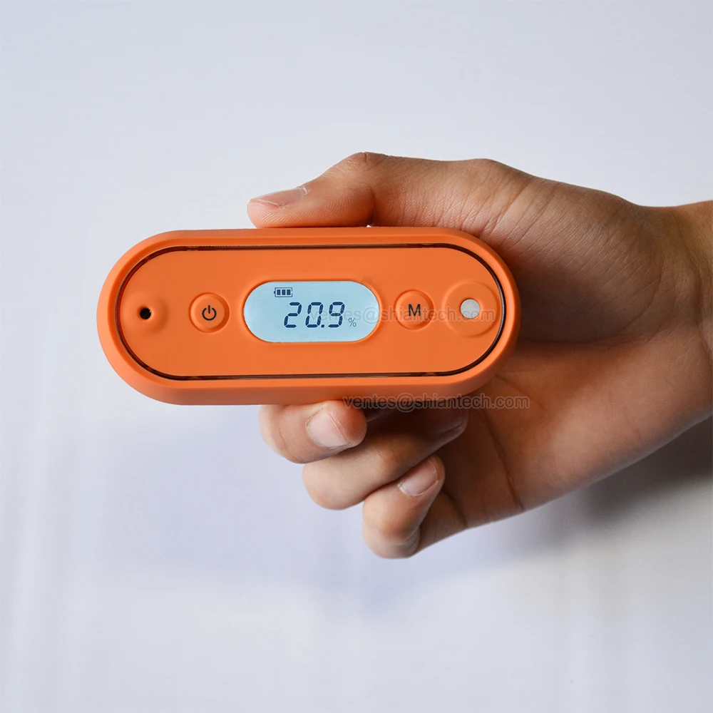 

SA103 battery operated Oxygen detector sound light vibration oxygen alarm auto calibration, oxygen gas detector