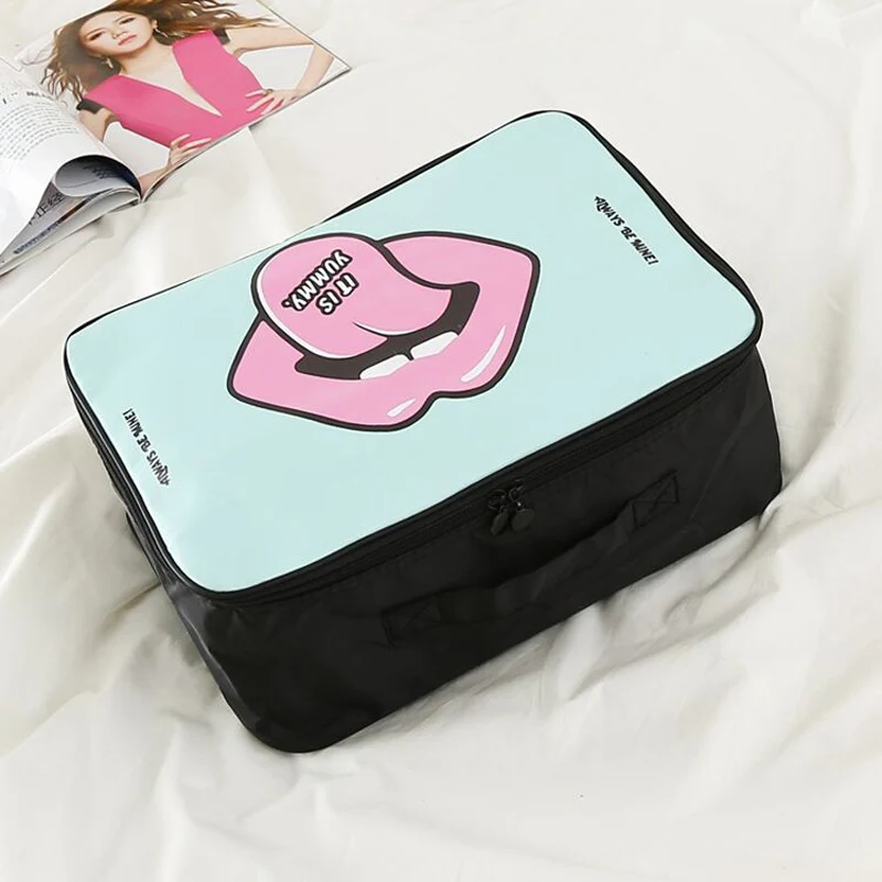 OLAGB Fashion Cartoon Cosmetic Bag Large Capacity Portable Toilet Bathroom Storage Organizer Waterproof Bag Accessories