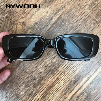 

NYWOOH Vintage Small Sunglasses for Men Women Retro Brand Designer Rectangle Sun Glasses Gradient Shades Classic Sunglass UV400