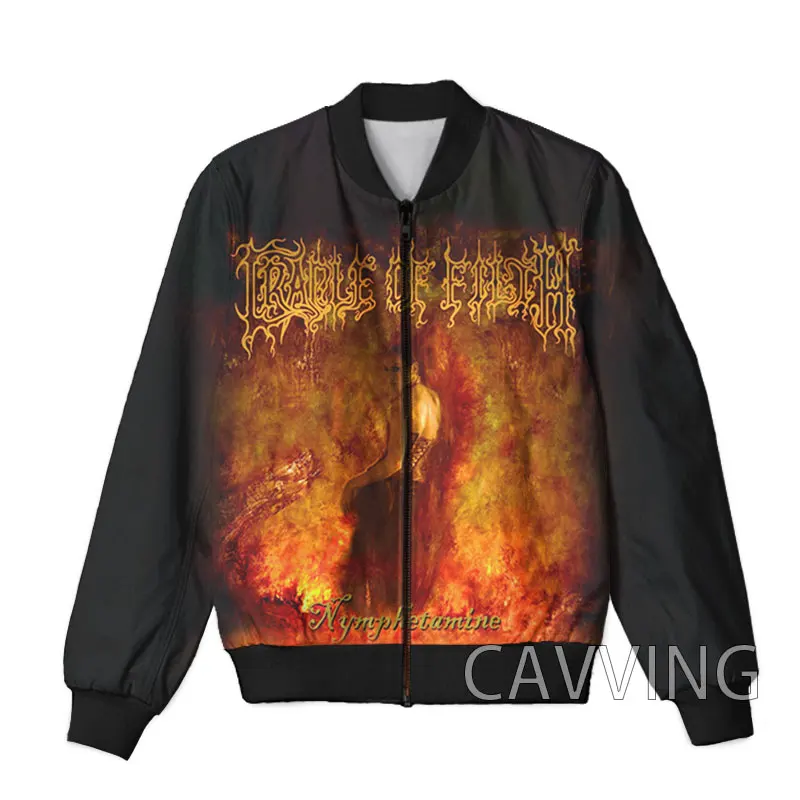 New Fashion Women/Men's  3D Print  Cradle of Filth   Zipper Bomber Jackets Men Overcoat Mens Coat Zip Up Jackets 3