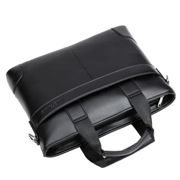men's bag leather laptop bag One shoulder slung business casual men's briefcase