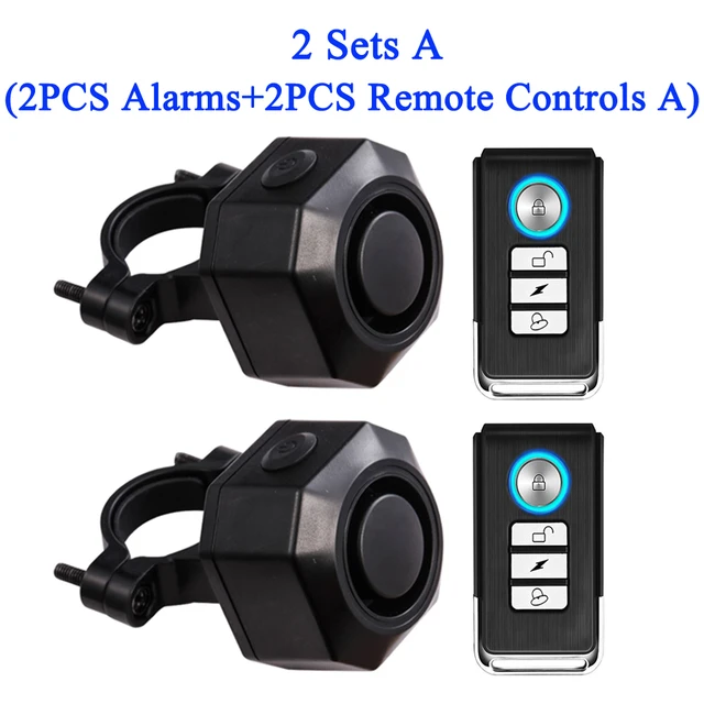 Elecpow Wireless Waterproof Bike Vibration Alarm USB Charging  Remote Control Motorcycle Electric Bicycle Security Burglar Alarm 2 Sets A