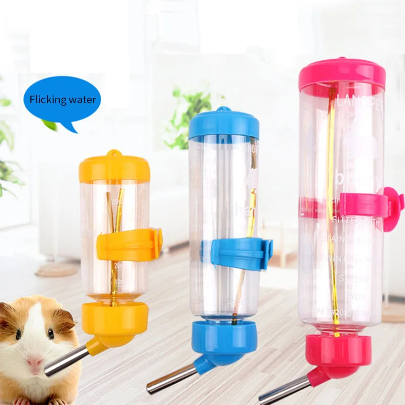 

Pets Puppy Supplies Dog Cat Automatic Hanging Drinking Bottle Metal Pipe Dog Water Feeder Fixed In The Cage