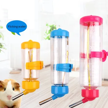 

Pets Puppy Supplies Dog Cat Automatic Hanging Drinking Bottle Metal Pipe Dog Water Feeder Fixed In The Cage