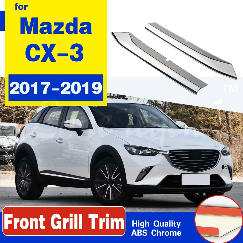 Couvercle de protection de calandre avant en chrome ABS, accessoire de  voiture pour Mazda CX 3 CX3 2017 2018 2019 | AliExpress