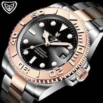 

Watch Men 2020 LIGE Automatic Mechanical Tourbillon Clock Fashion Sapphire Glass 316L Steel 100 Waterproof Watches NH35 Movement