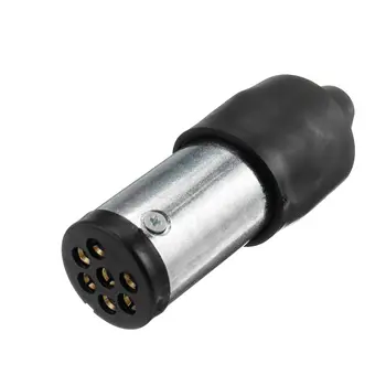 

7 Pin Round Male Trailer Connector Adaptor Flat Plug Power Cord 12V Durable Waterproof Truck Car Accessories (AU Plug)
