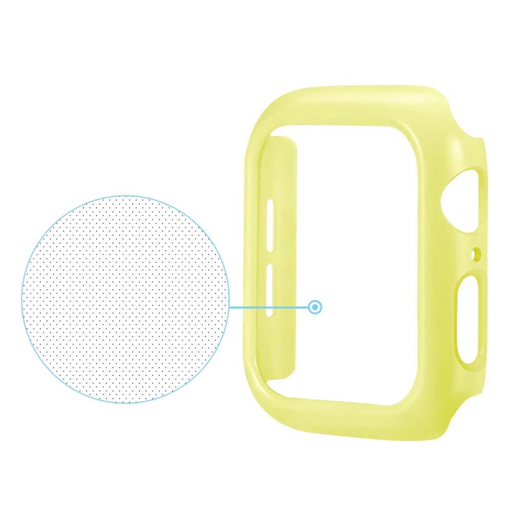 Защитный чехол для Apple Watch 5, 4, 3, 2, 1, 40 мм, 44 мм, полный Чехол для Iwatch Series 5, 4, 3, 2, 1, 38 мм, 42 мм, тонкий корпус из поликарбоната - Цвет: Yellow