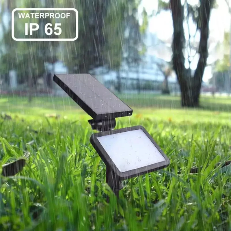 

50 Led Solar Light Outdoor Lighting Spotlight Lawn Lamp, Ip65 Waterproof Safety Wall Lamp, Garden Courtyard Driveway Lighting