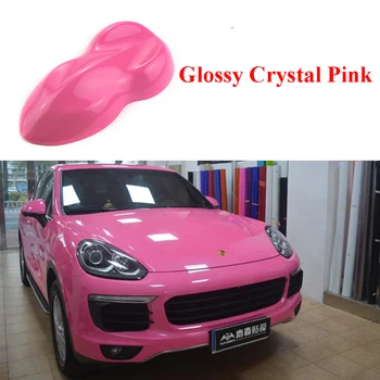 

150cm*50cm 2 Pieces Car Styling Wrap Aurora Pink Vinyl Film Body Sticker Glossy Crystal Pink