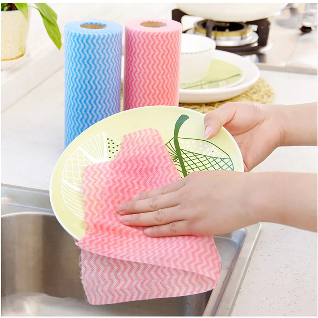 Eco Kitchen Towel Non-woven Fabric Cleaning Dish Cloth Waffle Weave Wash Rags Ultra 64P | Дом и сад