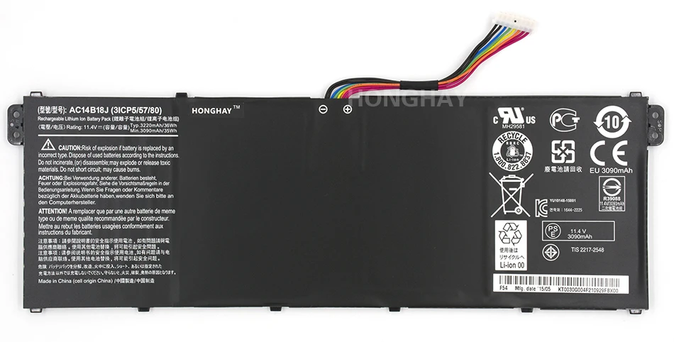 HONGHAY AC14B18J ноутбук Батарея для acer Aspire E3-111 E3-112 E3-112M ES1-531 B116 MS2394 B115-MP AC14B13j N15Q3 N15W4