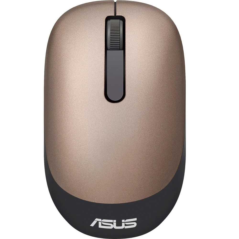 Мышь ASUS WT205 Gold/Black оптическая, беспроводная, 1200 dpi, USB, цвет: золотой/черный