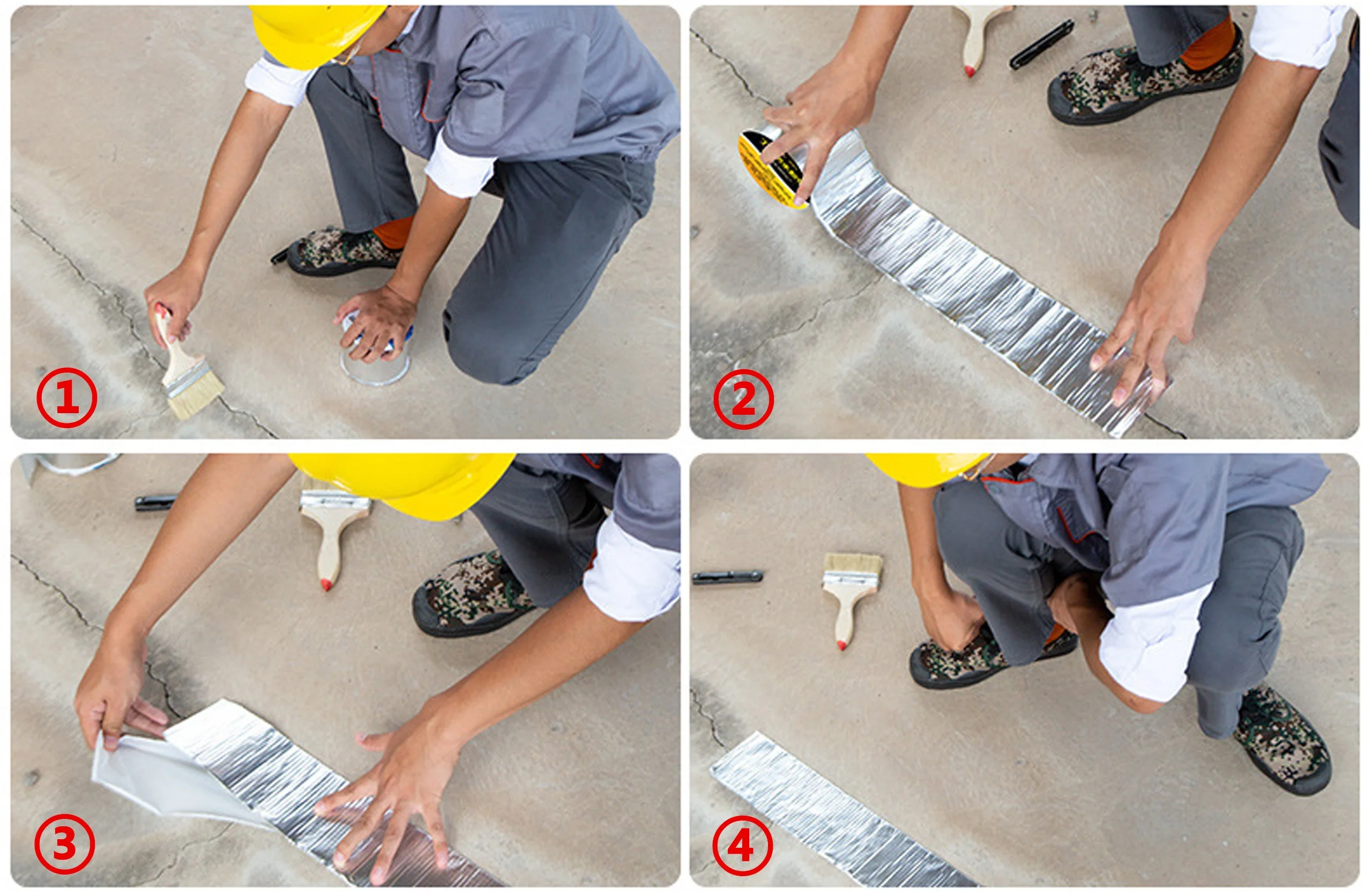 Aluminum Foil Thicken Butyl Waterproof Tape Wall Crack Roof