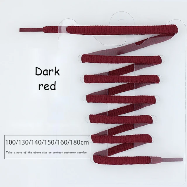 Oval Shoe laces 24 Color Half Round Athletic ShoeLaces for Sport/Running Shoes Shoe Strings 100/120/140/160/180cm Shoelace Dark red