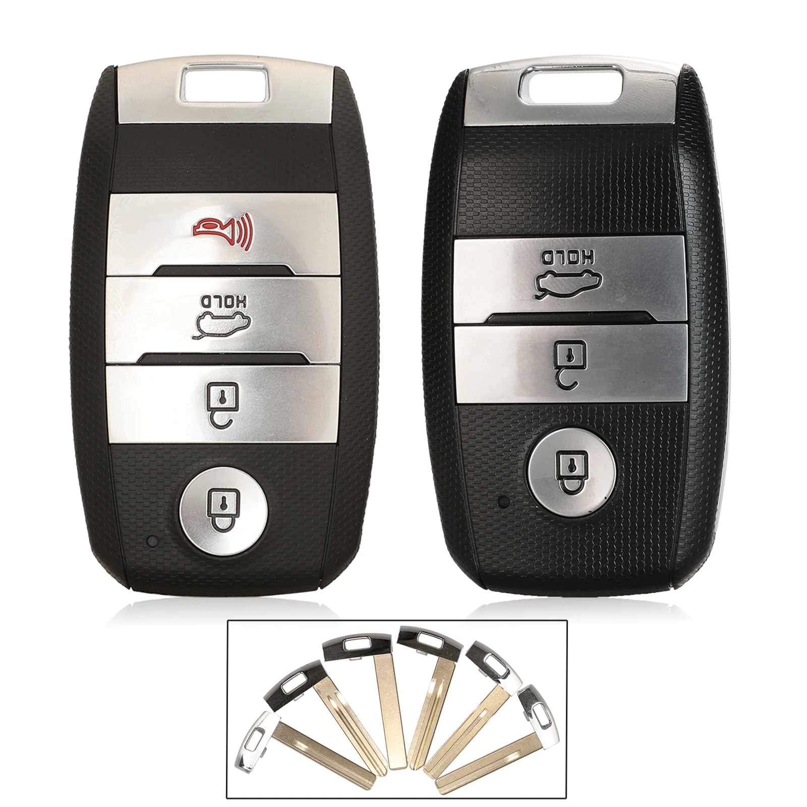 Jingyuqin 3/4-Tasten Autoschlüsselgehäuse für KIA Ceed K3 K4 K5 Sportage R QL KX5 Sorento KX3 KS3 RIO Cerato Optima Frote Soul Fernbedienung – Detail 1