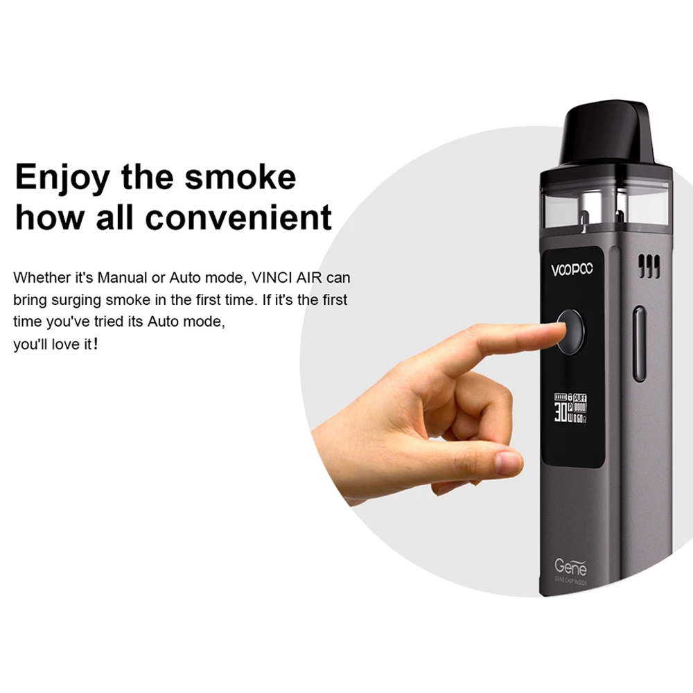 Оригинальный комплект VOOPOO Vinci Air Pod Mod аккумулятор 900 мАч 4 мл DL MTL 0 45 3.0ohm Vape Kit с