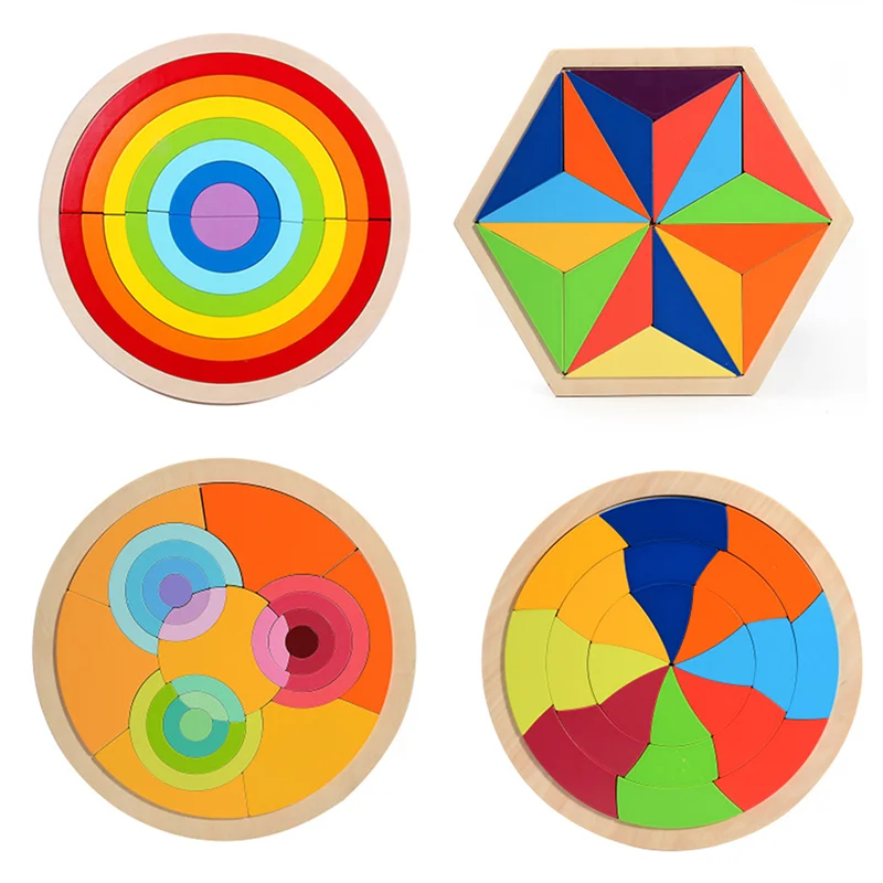 wooden rainbow puzzle