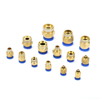

8mm Tube To M5 M6 M8 M10 M12 M14 M16 M20 Male Thread Straight One Touch Air Pneumatic Push In Pipe Fitting Quick Connector