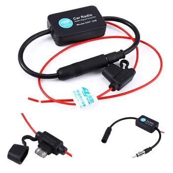 

Hot Universal Auto Car Radio FM Antenna Signal Booster Amp Amplifier for Marine Vehicle Boat DC 12V Signal Antenna Enhance Devic