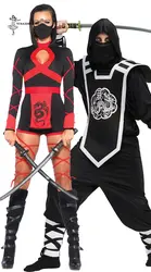 Японское аниме воин ниндзя Униформа ниндзя ассасин игра косплей Женский костюм Мужская костюмная вечеринка на Хэллоуин костюмы женские