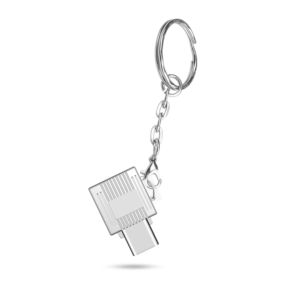 Мини-считыватель карт с брелоком типа C Micro SD TF кард-ридер портативный для Macbook или смартфона с интерфейсом type C