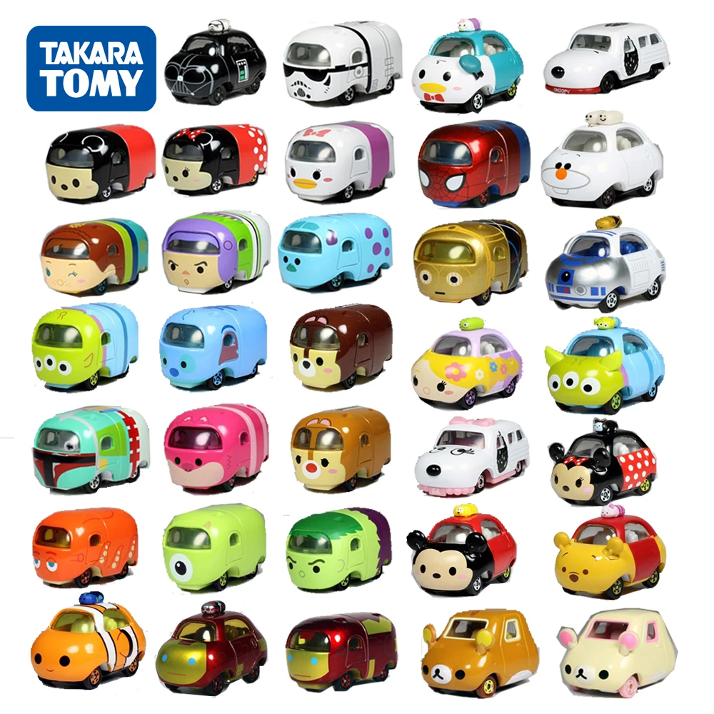 Takara Tomy Cars Disney Mickey Minnie Mouse Pooh Bear Iron Man Tangled Snoopy Olaf Darth Vader Model Car Kids Toys Diecasts Toy Vehicles Aliexpress