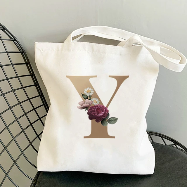 Tote Bag Anime Women Cotton on the Frame Shorts Bags Paper Shopping for Boutique Flower Letter Cart Woman Raffia Shoppers With Y